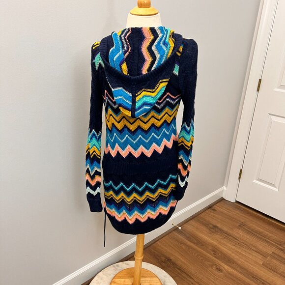 Missoni x Target Zig-zag Chevron Print Hooded LS Zip Cardigan Sz XS - Picture 8 of 9